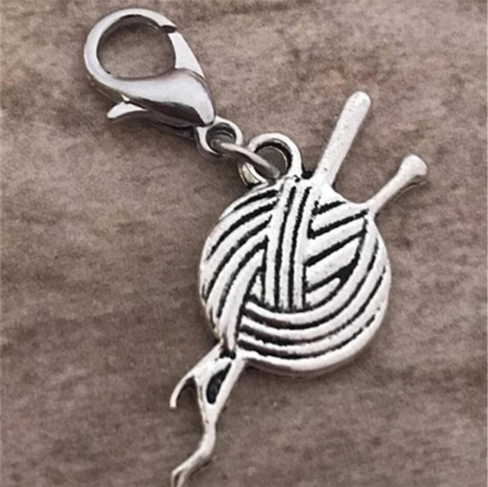 5/$20 clip on knitting yarn charms for bracelet planner